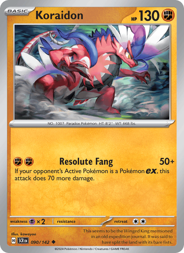 Koraidon 90/142 Stellar Crown English Pokémon card