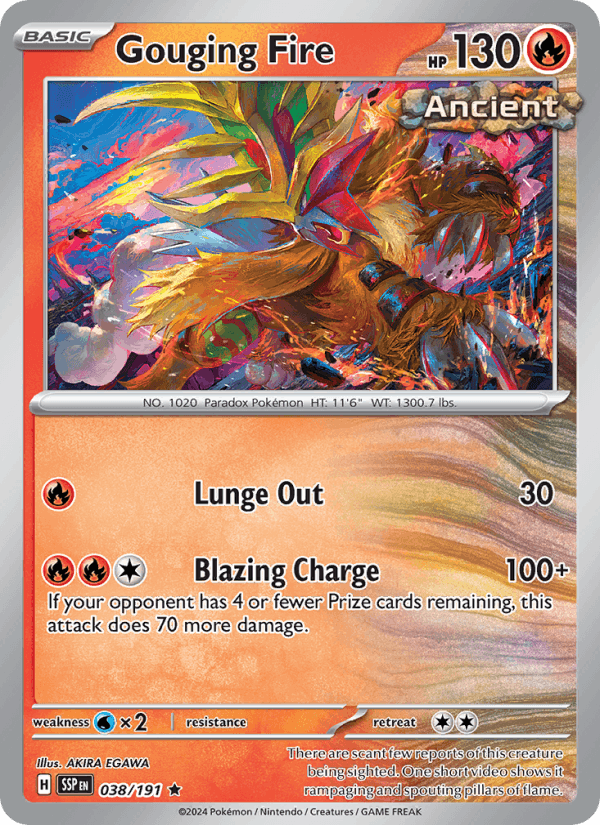 Gouging Fire 38/191 Surging Sparks English Pokémon card