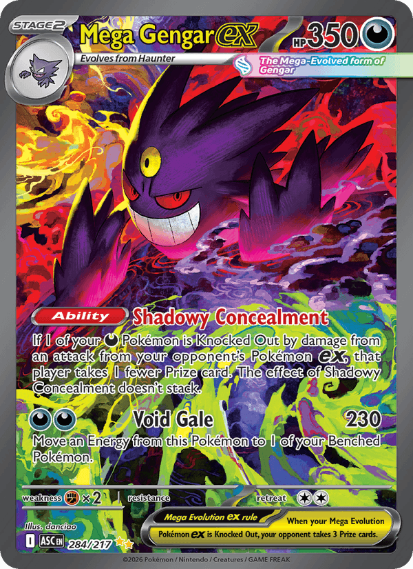 Mega Gengar ex 284/217 Ascended Heroes English Pokémon card