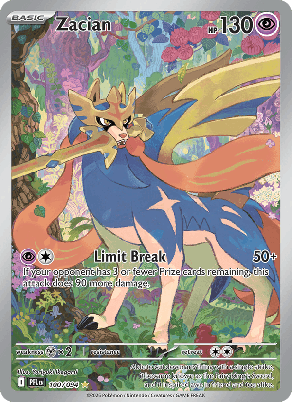 Zacian 100/94 Phantasmal Flames English Pokémon card