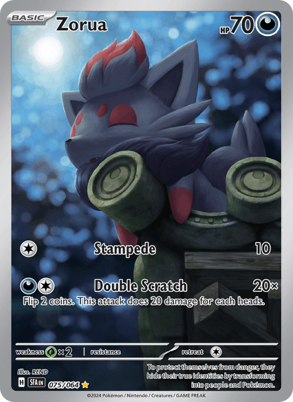Zorua 75/64 Shrouded Fable English Pokémon card