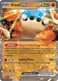 Klawf ex 120/197 Obsidian Flames English Pokémon card