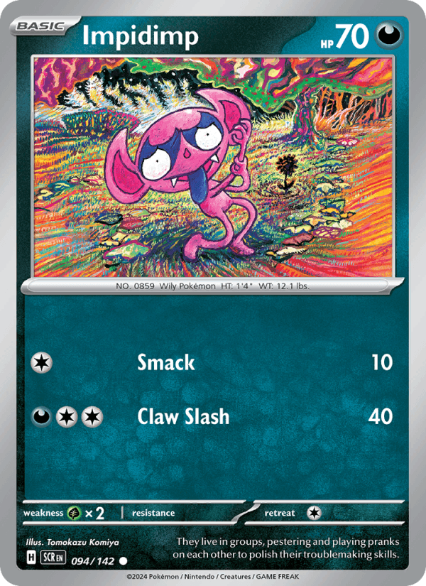Impidimp 94/142 Stellar Crown English Pokémon card