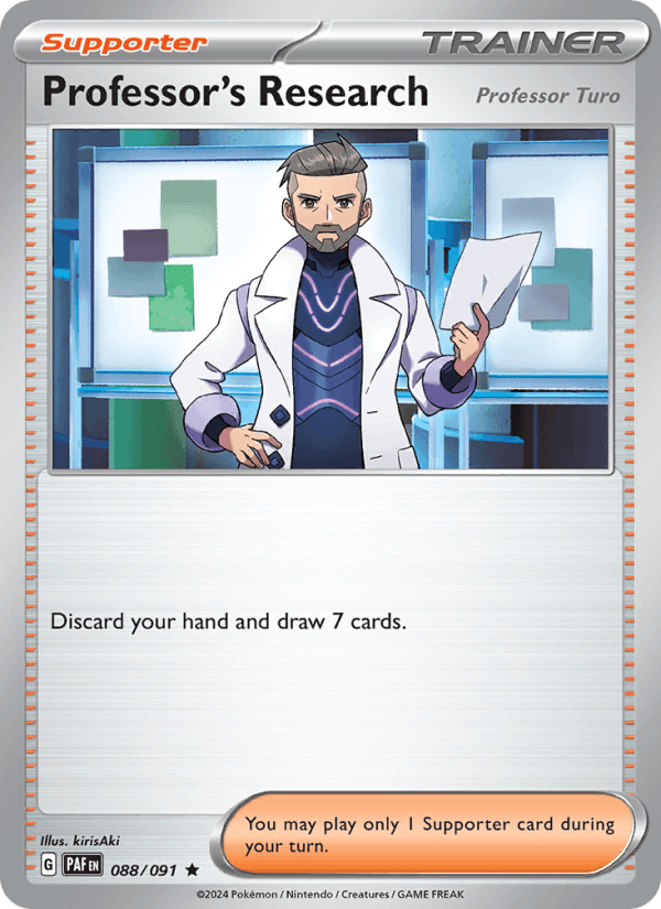 Professor's Research 88/91 Paldean Fates English Pokémon card