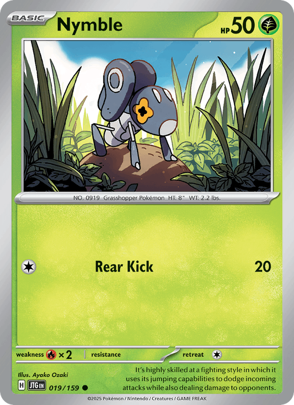Nymble 19/159 Journey Together English Pokémon card