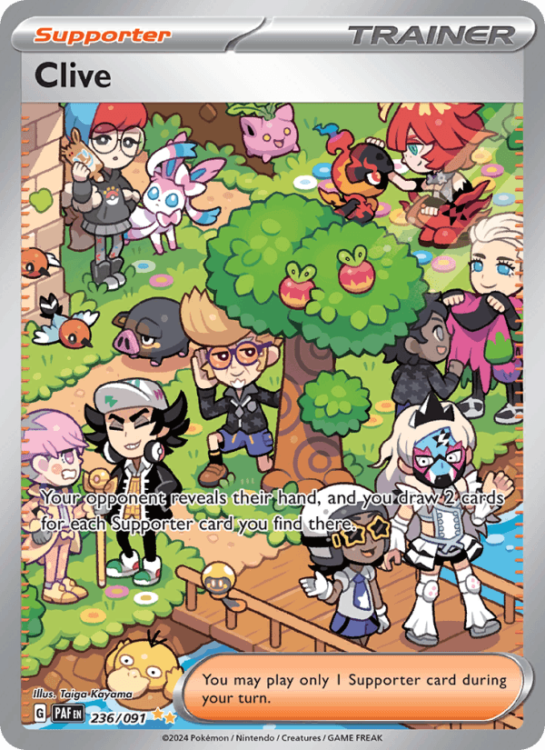 Clive 236/91 Paldean Fates English Pokémon card