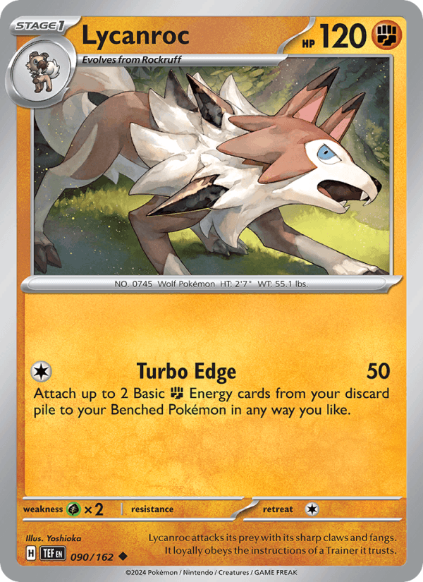 Lycanroc 90/162 Temporal Forces English Pokémon card