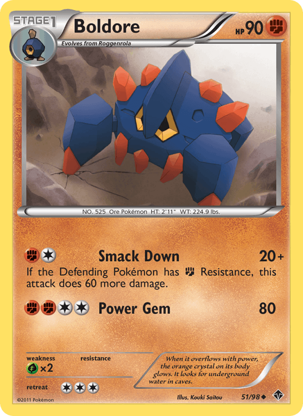 Boldore 51/98 Emerging Powers English Pokémon card