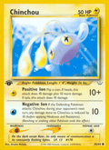 Chinchou 42 Neo Revelation English Pokemon card