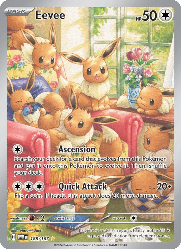 Eevee 188/167 Twilight Masquerade English Pokémon card
