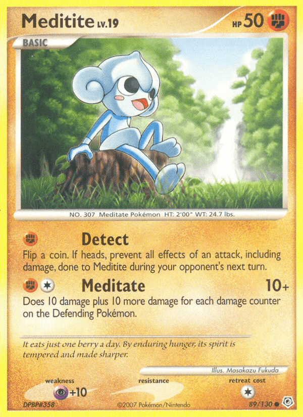 Meditite 89/130 Diamond & Pearl English Pokémon card