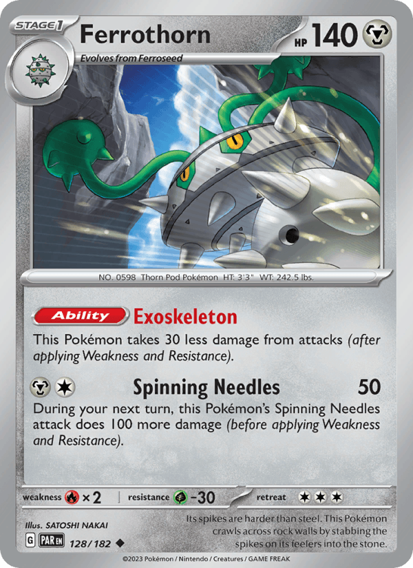 Ferrothorn 128/182 Paradox Rift English Pokémon card