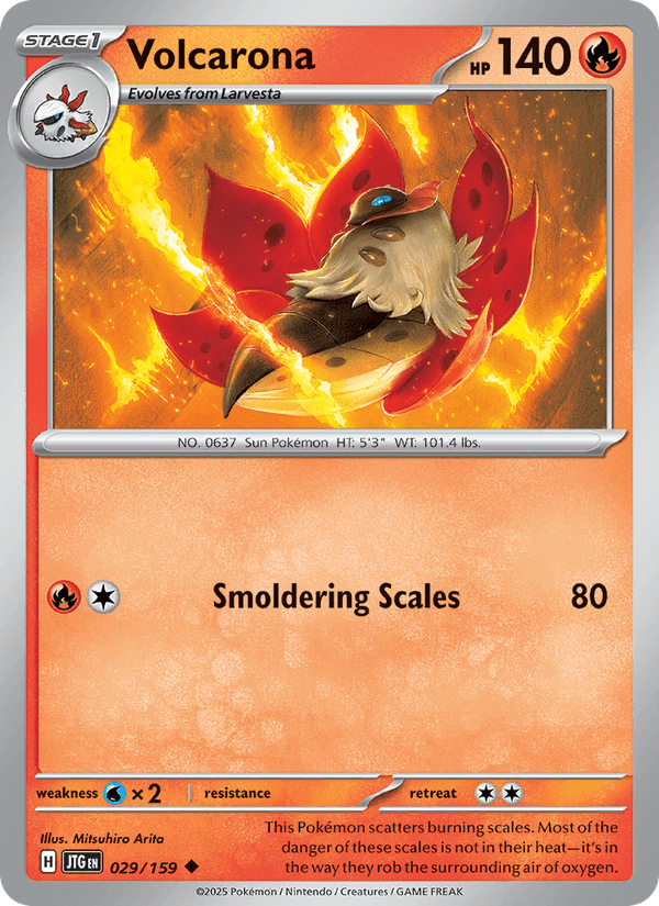Volcarona 29/159 Journey Together English Pokémon card