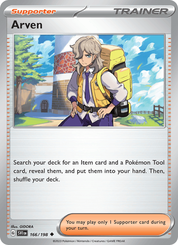 Arven 166/198 Scarlet & Violet English Pokémon card