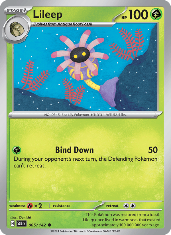 Lileep 5/142 Stellar Crown English Pokémon card