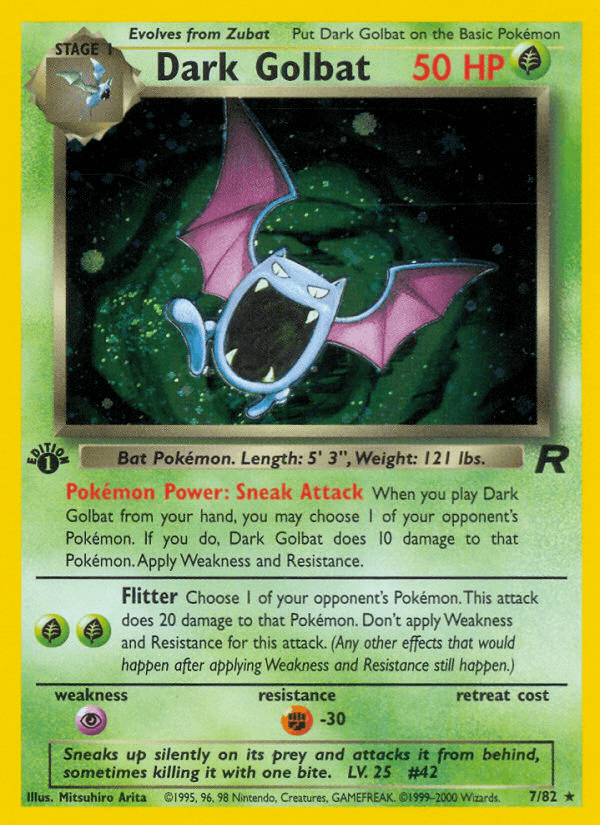 Dark Golbat 7/82 Team Rocket English Pokémon card