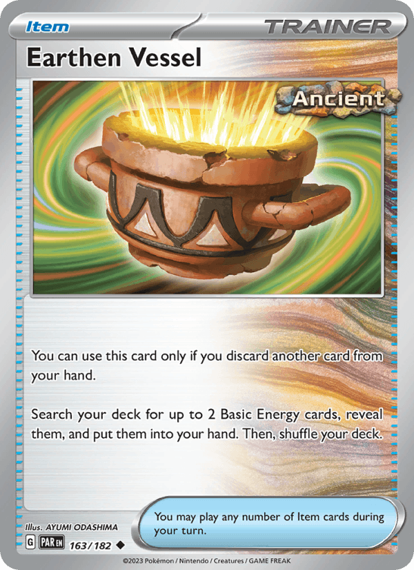 Earthen Vessel 163/182 Paradox Rift English Pokémon card
