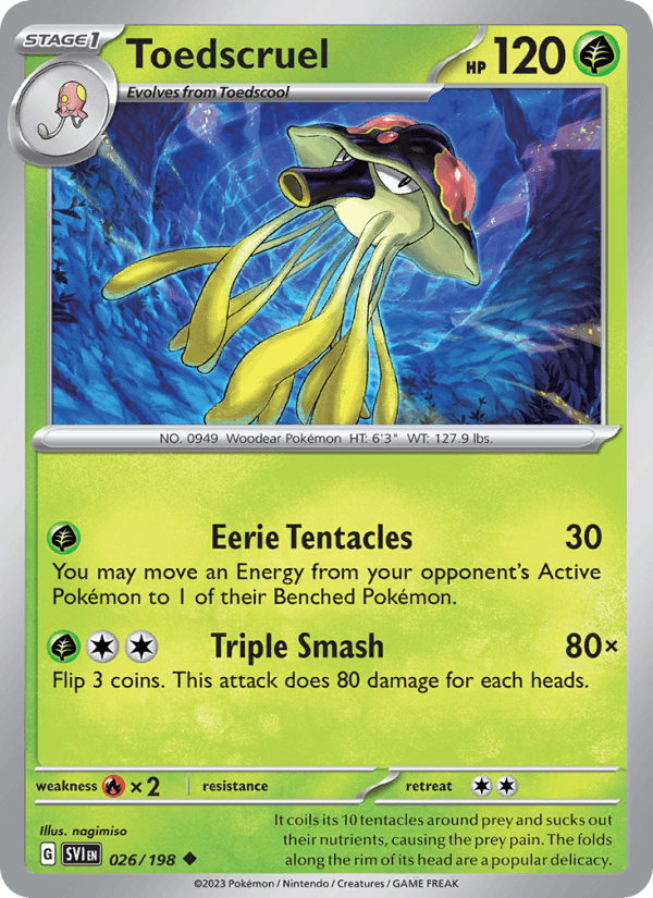 Toedscruel 26/198 Scarlet & Violet English Pokémon card