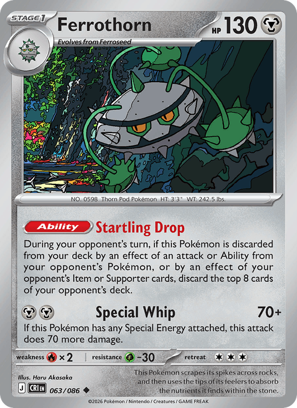 Ferrothorn 63/86 Chaos Rising English Pokémon card