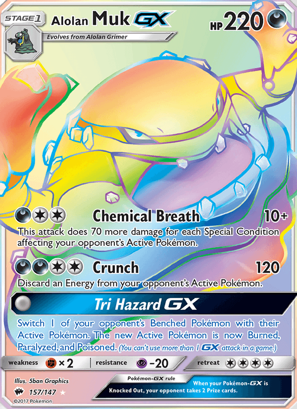 Alolan Muk GX 157/147 Burning Shadows English Pokémon card