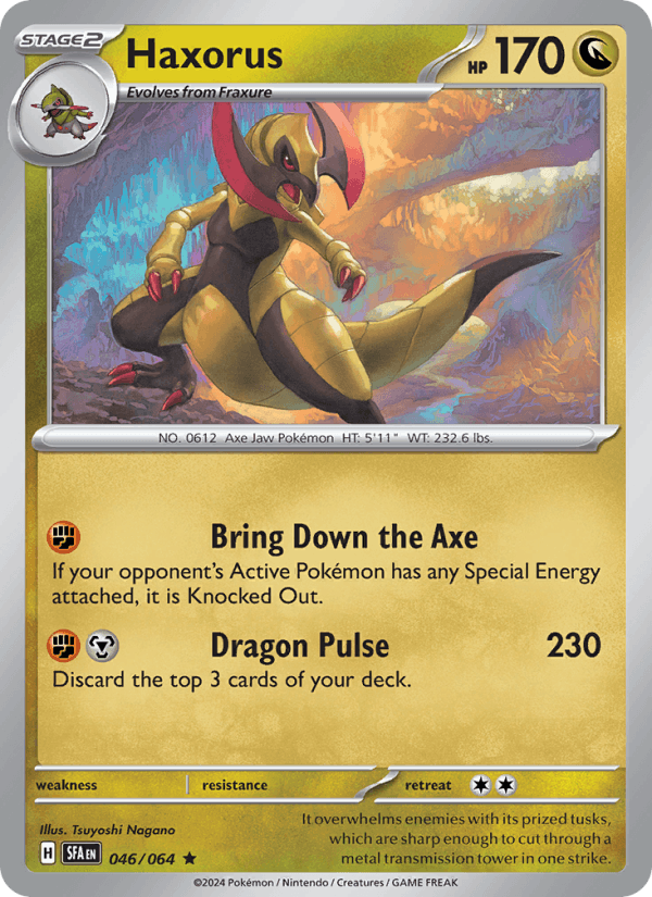 Haxorus 46/64 Shrouded Fable English Pokémon card