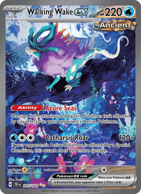 Walking Wake ex 205/162 Temporal Forces English Pokémon card