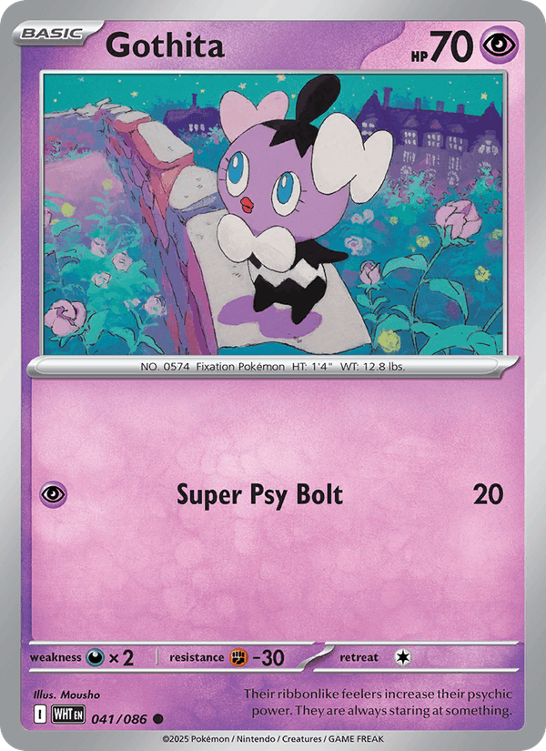Gothita 41/86 White Flare English Pokémon card