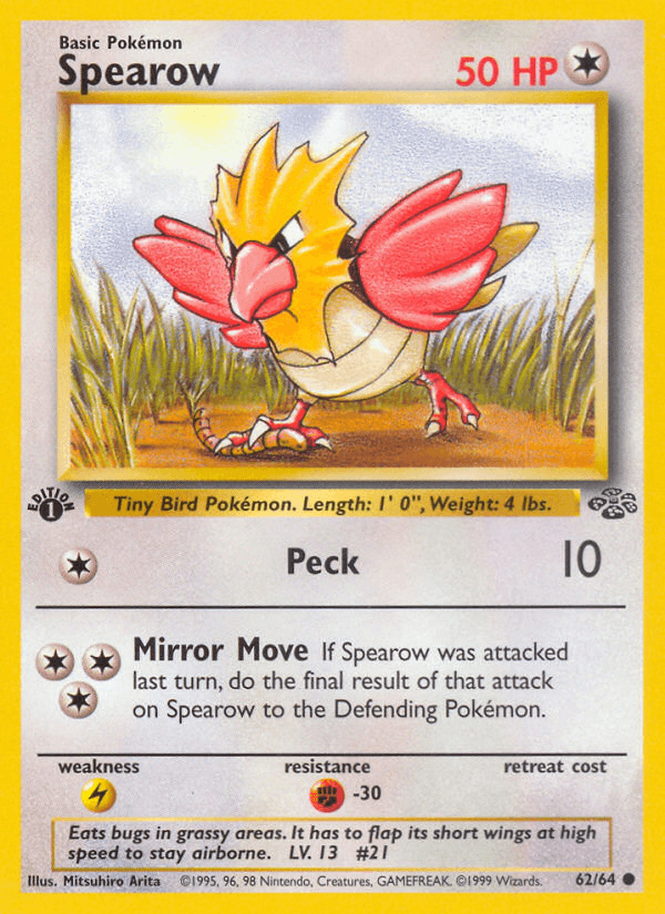 Spearow 62/64 Jungle English Pokémon card