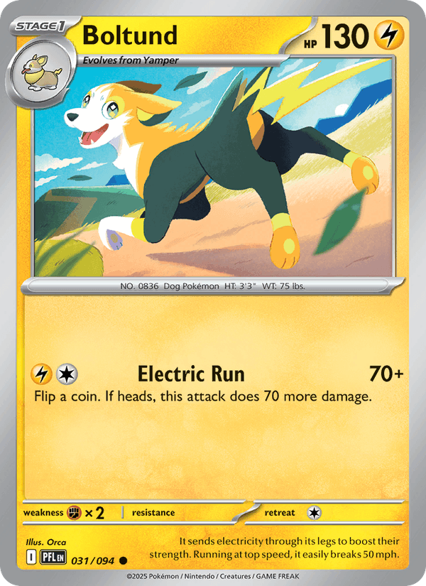 Boltund 31/94 Phantasmal Flames English Pokémon card