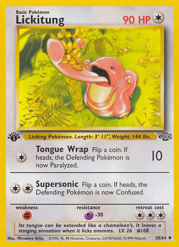Lickitung 38/64 Jungle English Pokémon card