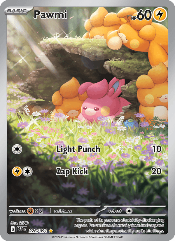 Pawmi 226/91 Paldean Fates English Pokémon card