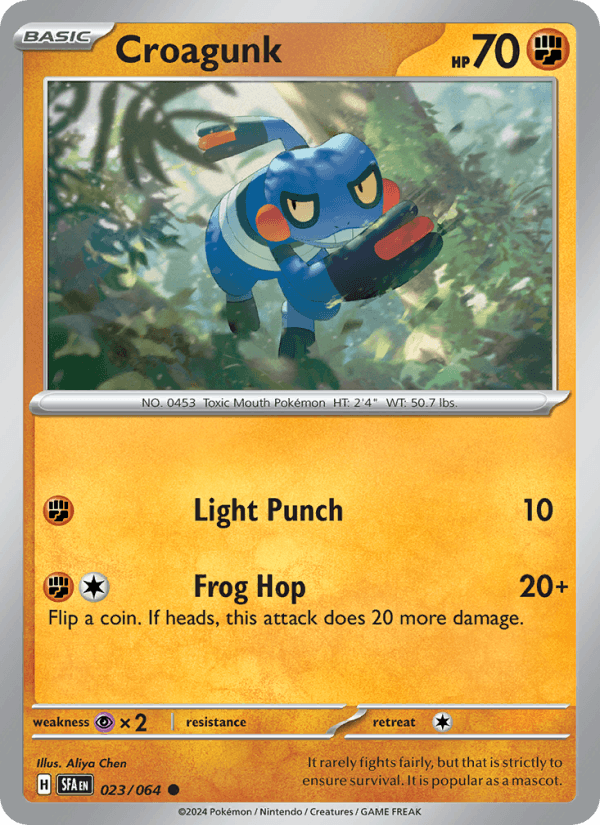 Croagunk 23/64 Shrouded Fable English Pokémon card