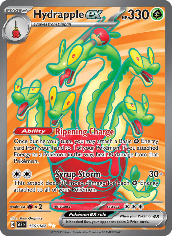 Hydrapple ex 156/142 Stellar Crown English Pokémon card