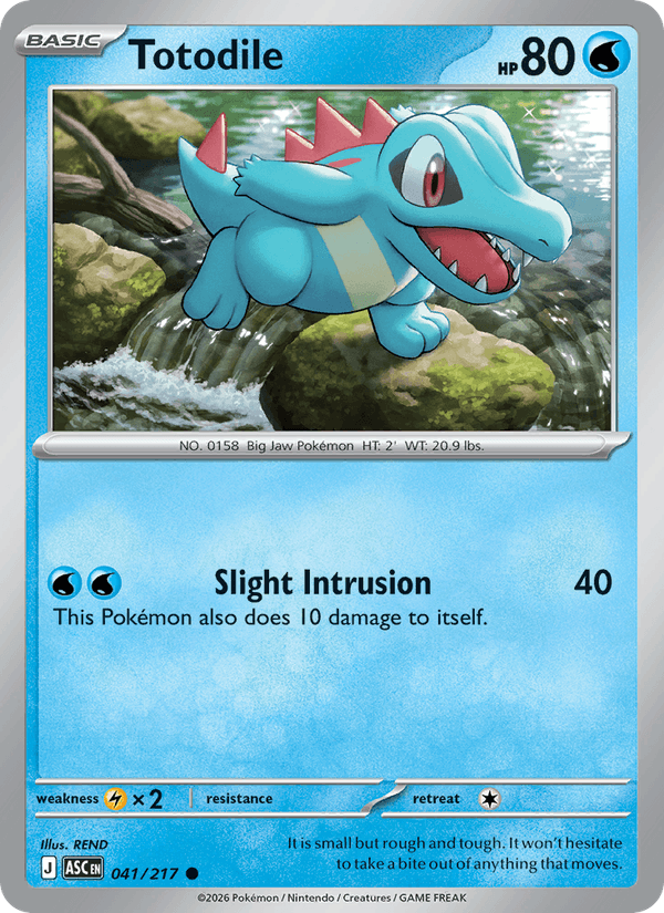 Totodile 41/217 Ascended Heroes English Pokémon card