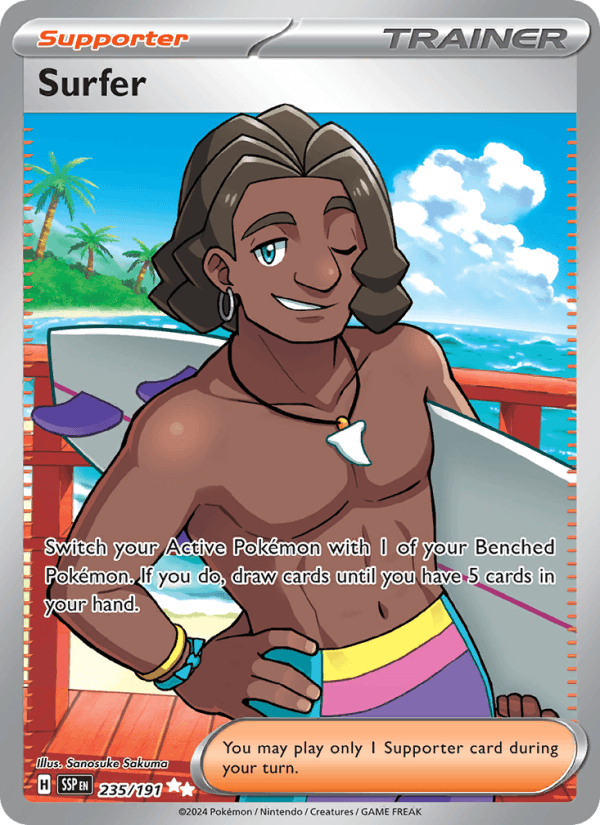 Surfer 235/191 Surging Sparks English Pokémon card
