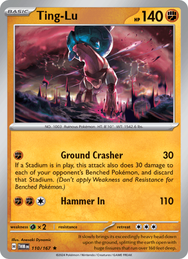 Ting-Lu 110/167 Twilight Masquerade English Pokémon card