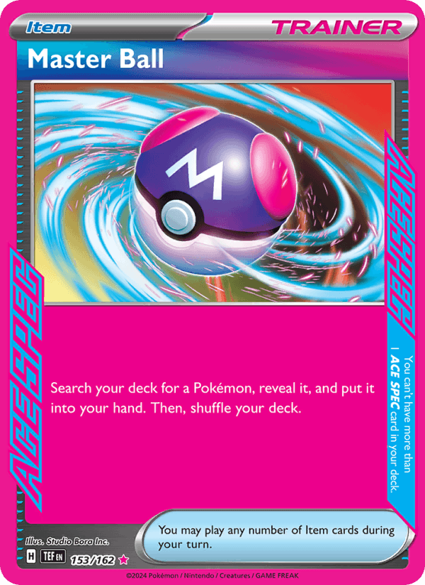 Master Ball 153/162 Temporal Forces English Pokémon card