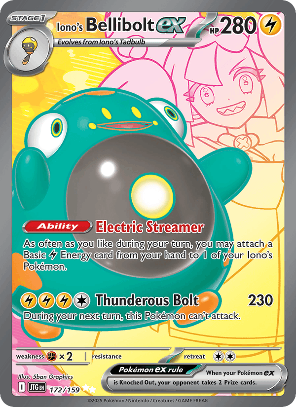 Iono's Bellibolt ex 172/159 Journey Together English Pokémon card