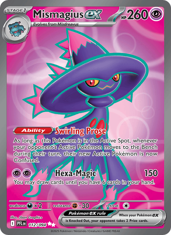 Mismagius ex 112/94 Phantasmal Flames English Pokémon card
