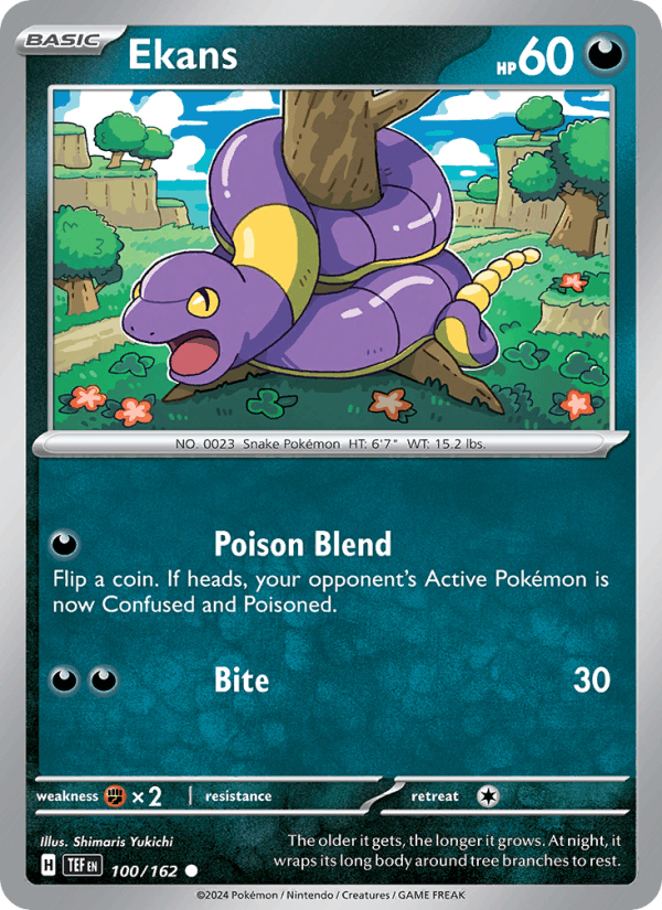 Ekans 100/162 Temporal Forces English Pokémon card