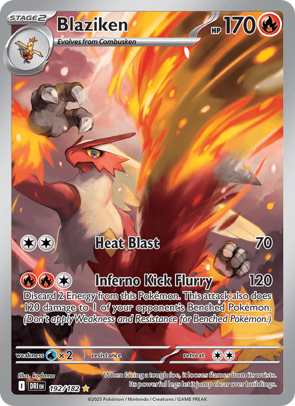 Blaziken 192/182 Destined Rivals English Pokémon card
