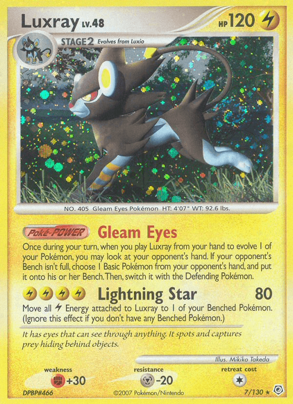 Luxray 7/130 Diamond & Pearl English Pokémon card