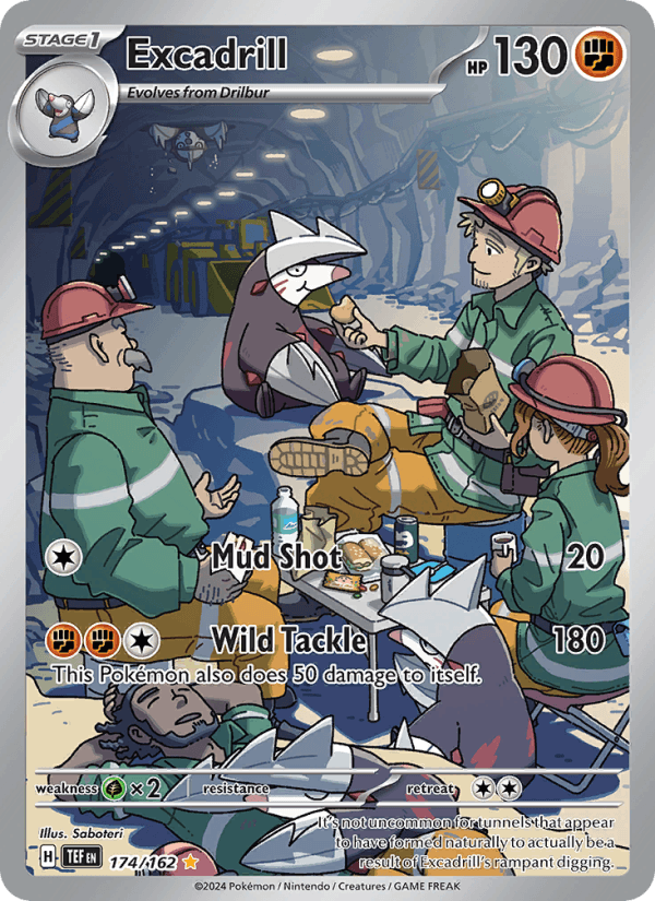 Excadrill 174/162 Temporal Forces English Pokémon card