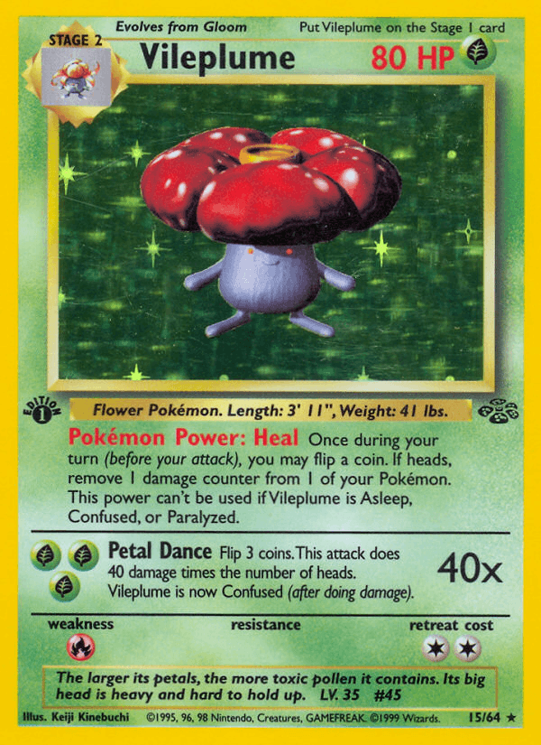 Vileplume 15/64 Jungle English Pokémon card