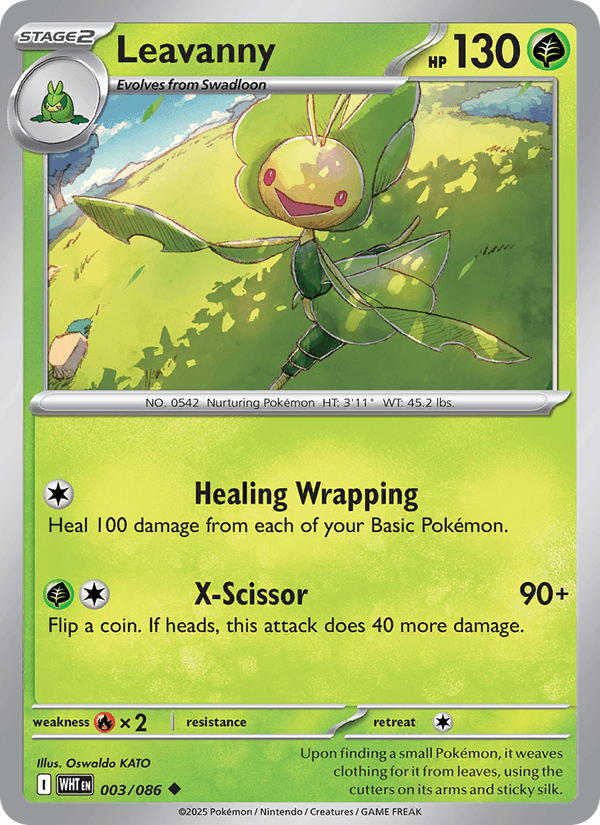 Leavanny 3/86 White Flare English Pokémon card
