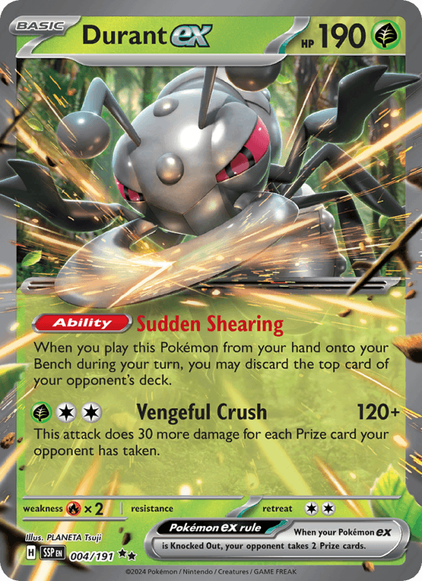 Durant ex 4/191 Surging Sparks English Pokémon card