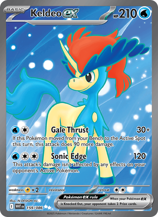 Keldeo ex 159/86 White Flare English Pokémon card