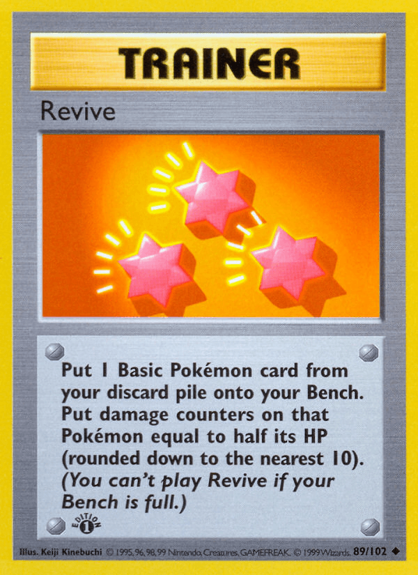 Revive 89/102 Base Set English Pokémon card