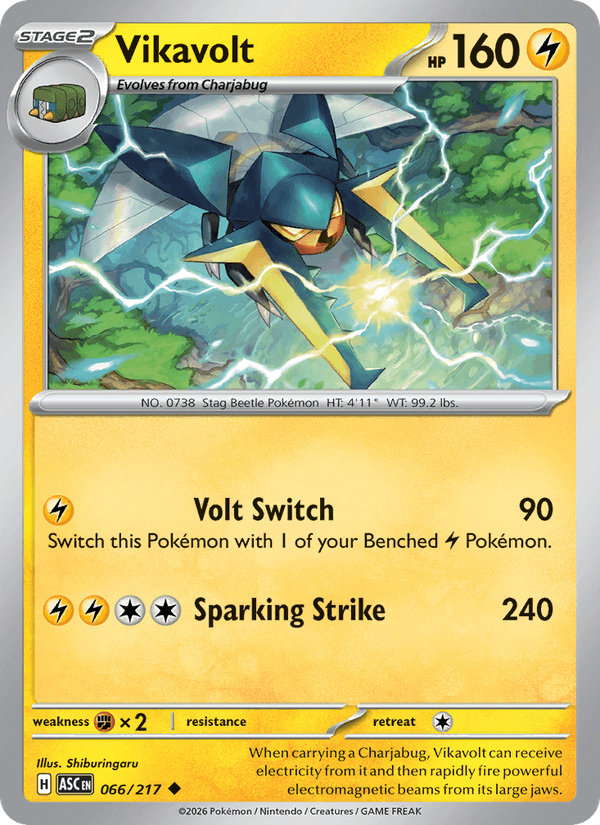 Vikavolt 66/217 Ascended Heroes English Pokémon card