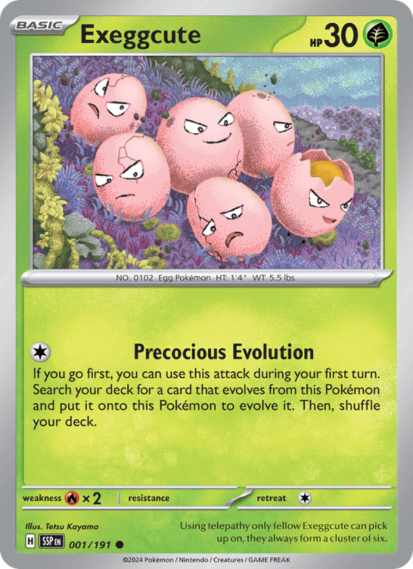 Exeggcute 1/191 Surging Sparks English Pokémon card